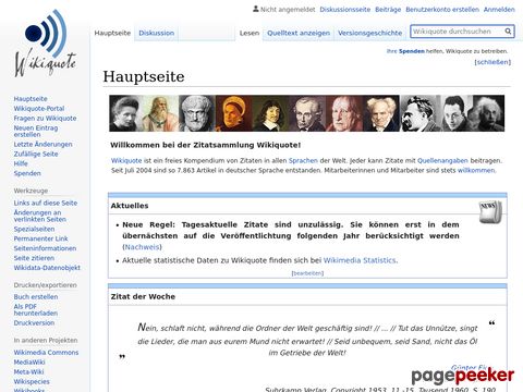 Wikiquote - Die Zitate-Datenbank