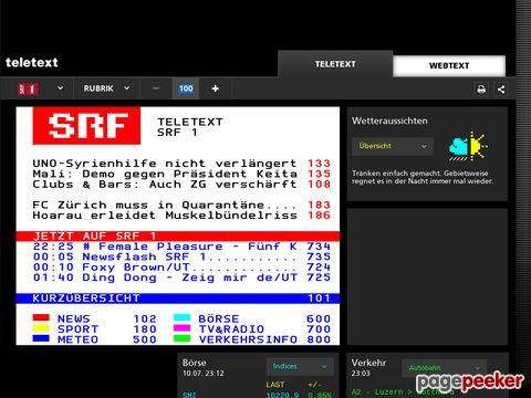 teletext.ch - swisstxt - Teletext-Online vom SF