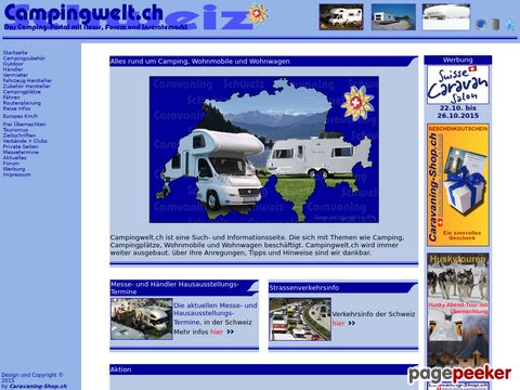 Campingwelt.ch, Das Camping Internet-Portal