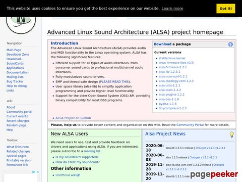 Advanced Linux Sound Architecture - ALSA