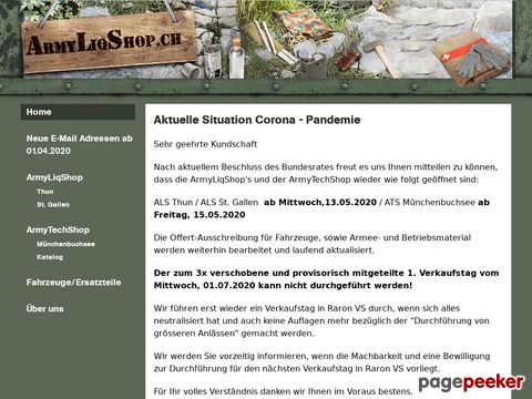 ArmyLiqShop.ch - Schweizer Armeematerial (Liquidationsstelle)