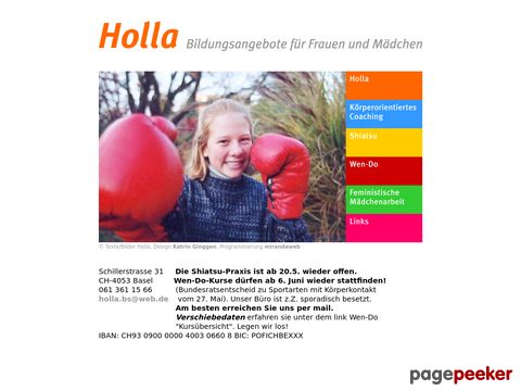 holla.ch - Holla Bildungsangebote für Frauen und Mädchen