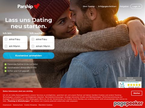 PARSHIP.ch - Partnersuche in der Schweiz
