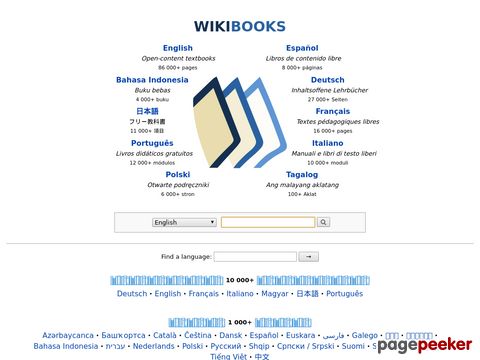 Wikibooks.org - kostenlose Bibliothek mit Lehr-, Sach- und Fachbüchern