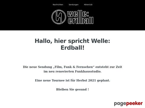 Offizielle Homepage der Band WELLE:ERDBALL