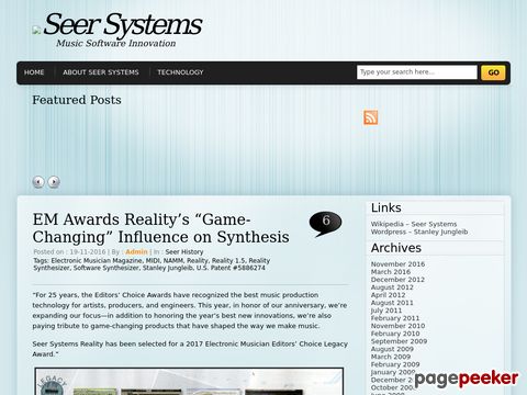 Seer Systems - provider of music software technology