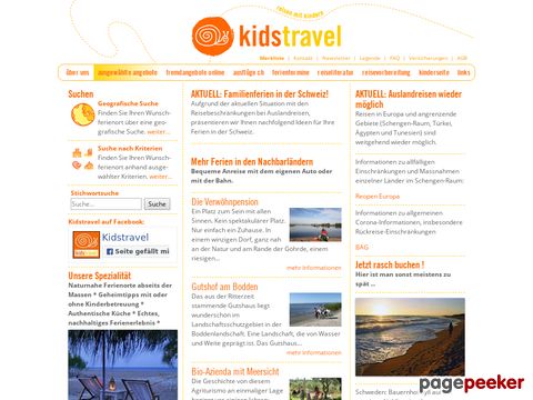 kidstravel.ch - Reisen mit Kindern, Familienferien