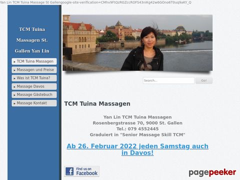 TCM Tuina Massagen St Gallen und Davos