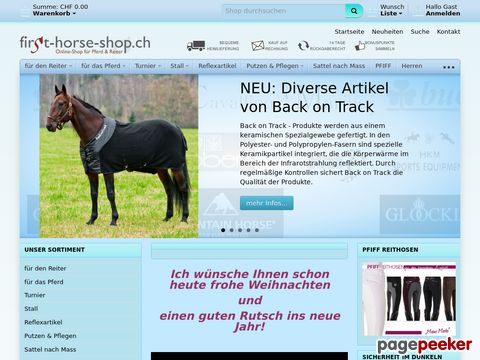 first-horse-shop.ch - Reitsportartikel und Reitbekleidung für Reiter und Pferd