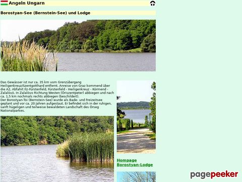 Borostyan-See (Bernstein-See) und Lodge - Ungarn Angeln Fischen 